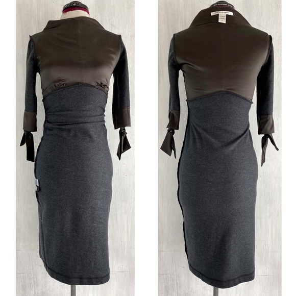 SOLD  $$$  DVF Wool Stand Collar Half Sleeve Pullover Dress - Picture 8 of 8